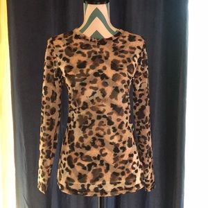Animal print long sleeve  top